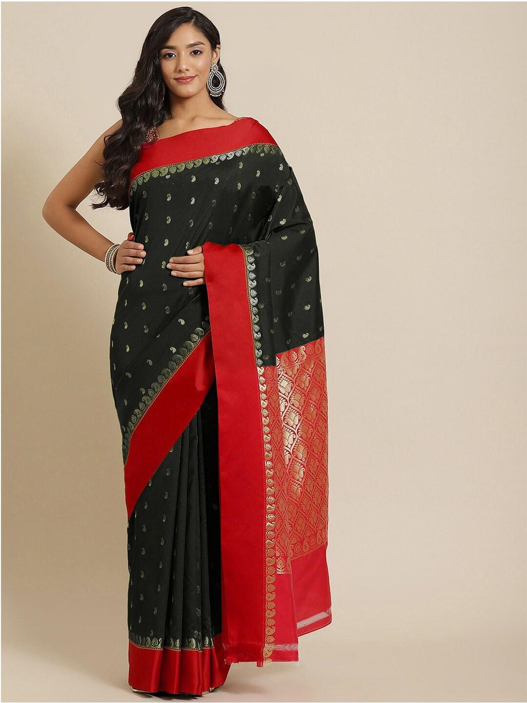 chhabra 555 paisley zari silk blend gadwal saree