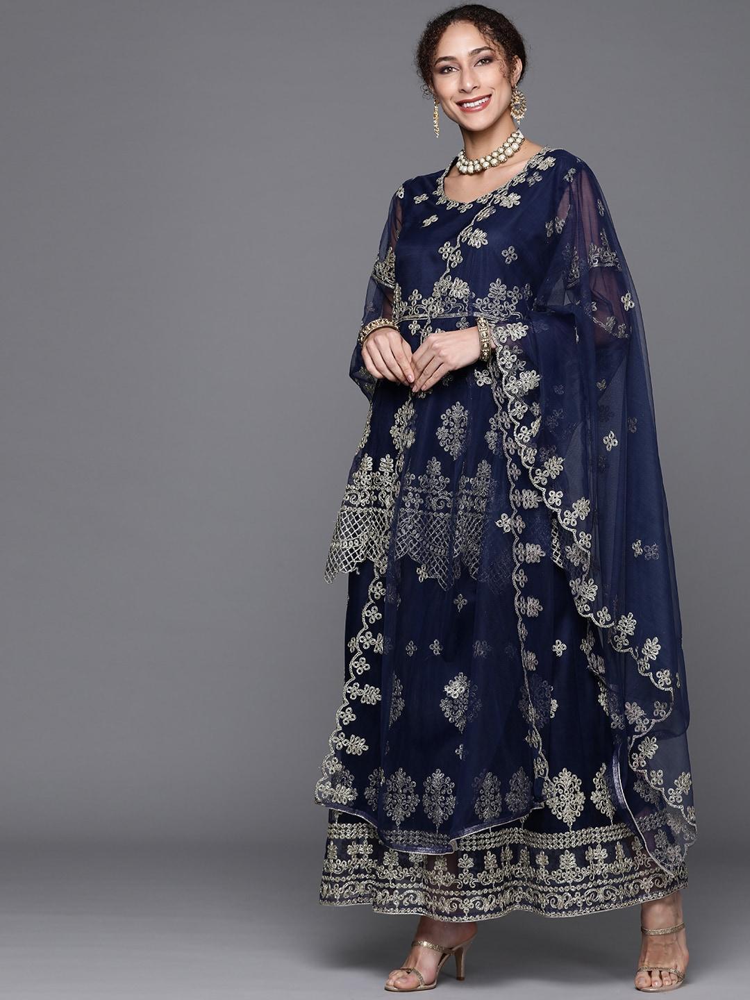 chhabra 555 women blue dress material