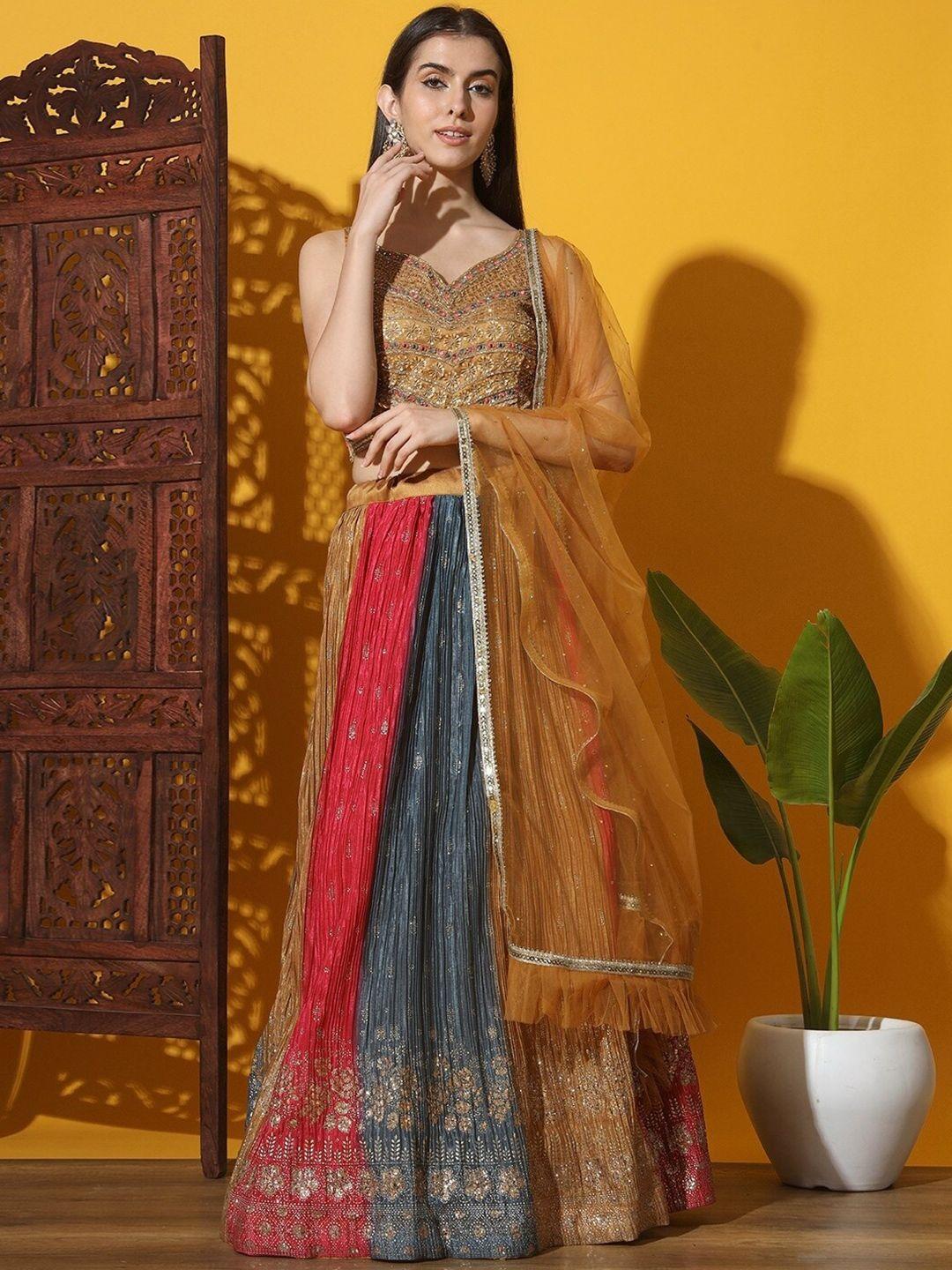 chhabra 555 embellished made to measure lehenga & choli with dupatta