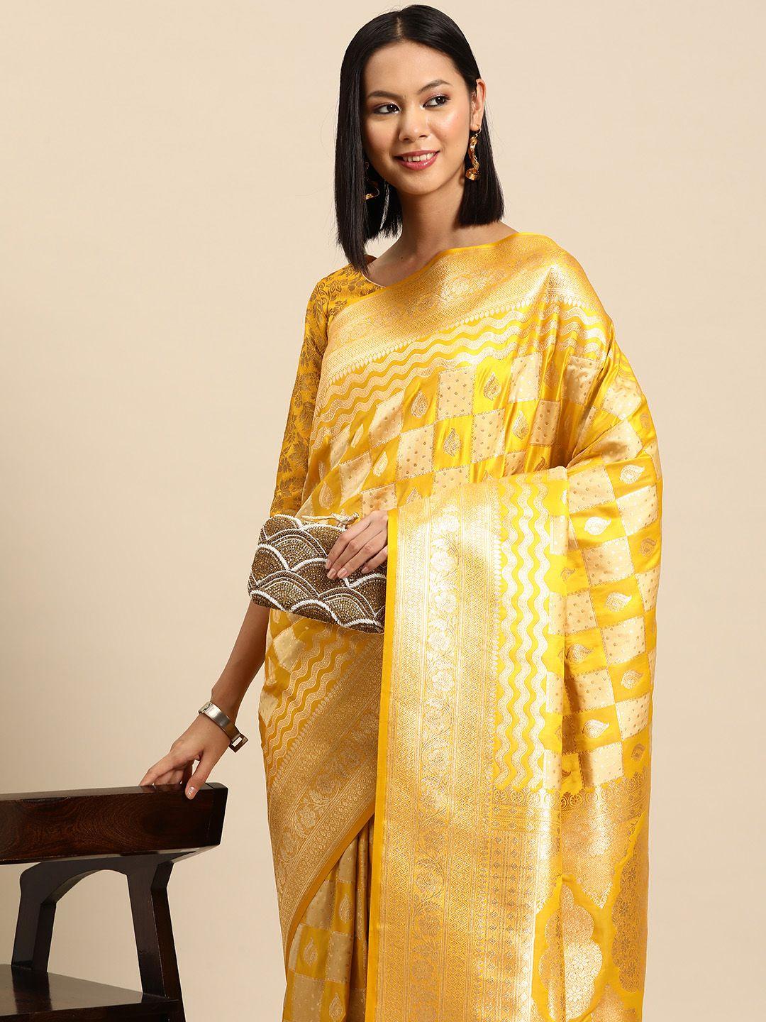 chhabra 555 ethnic motifs zari banarasi saree