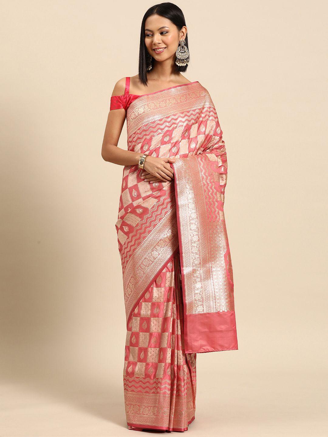 chhabra 555 ethnic motifs zari silk blend banarasi saree