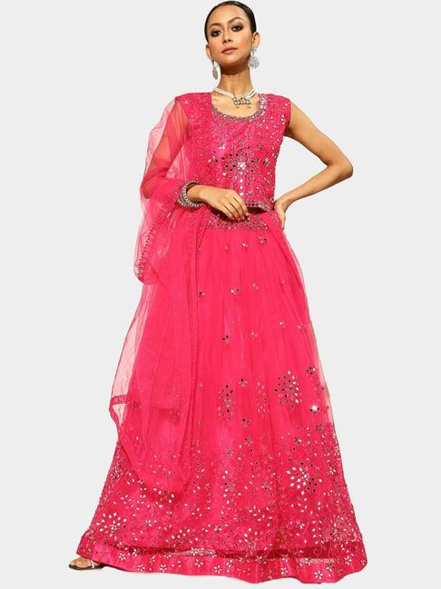 chhabra 555 pink embellished lehenga set