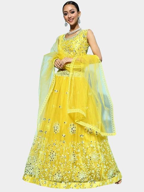chhabra 555 yellow embellished lehenga set