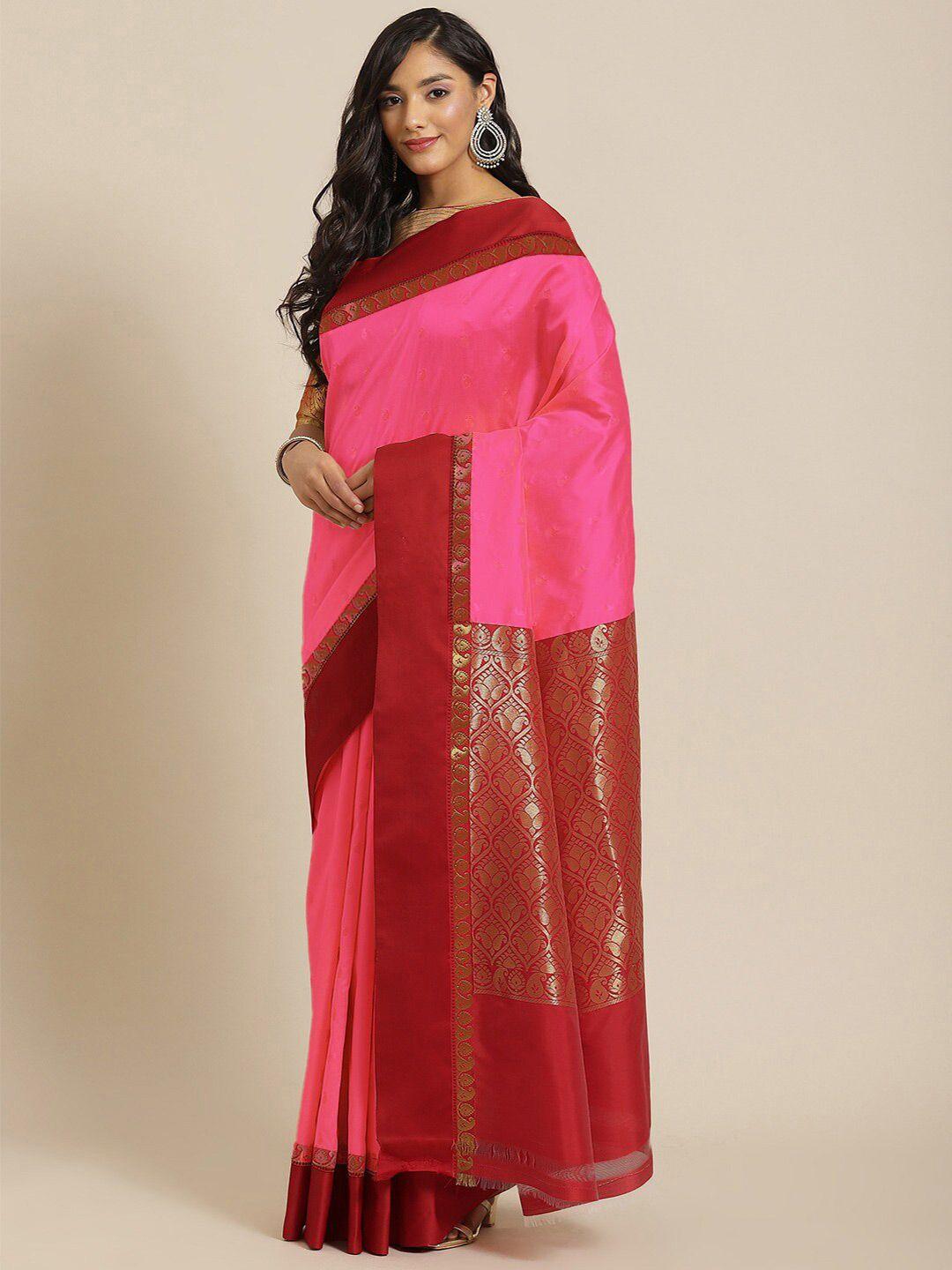 chhabra 555 zari silk blend gadwal saree