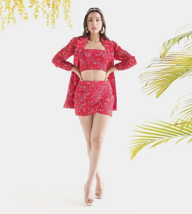 chhavvi aggarwal red co-ord set