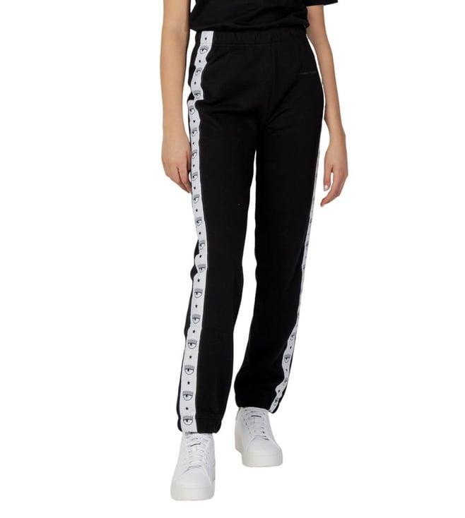 chiara ferragni black 136 logo tape regular fit joggers