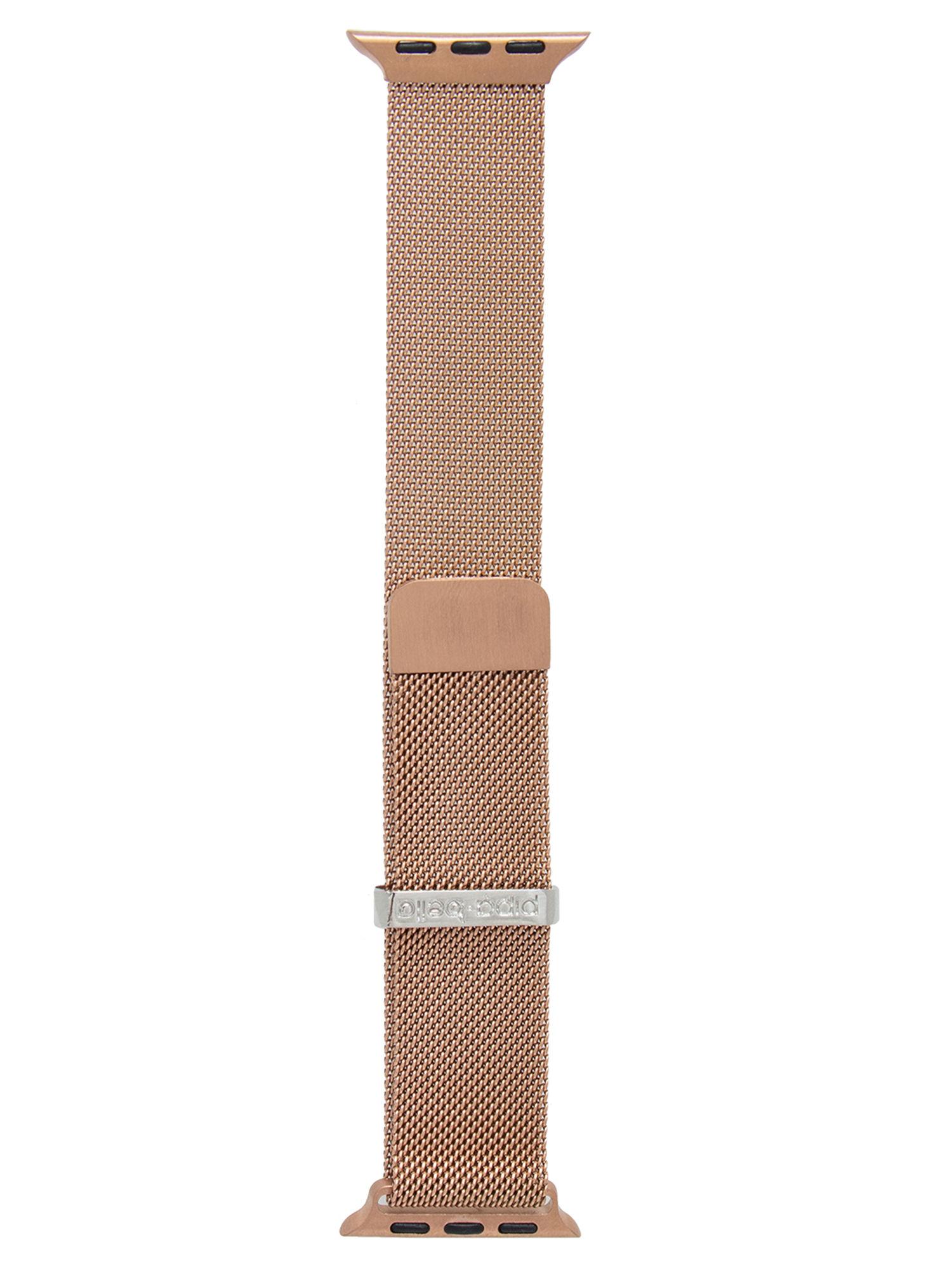 chic solid rose gold apple watch strap