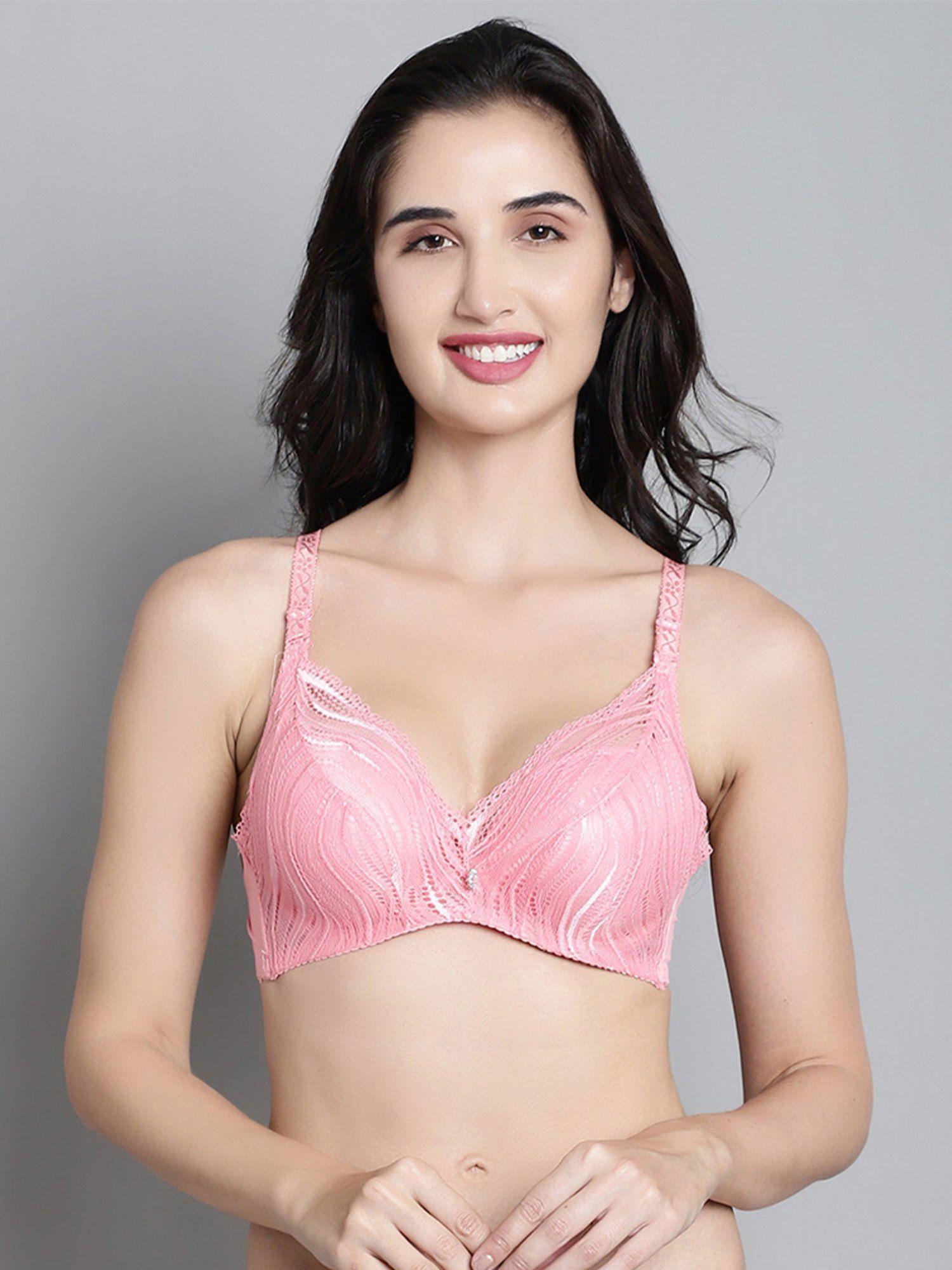 chic & sleek lace brassiere pink