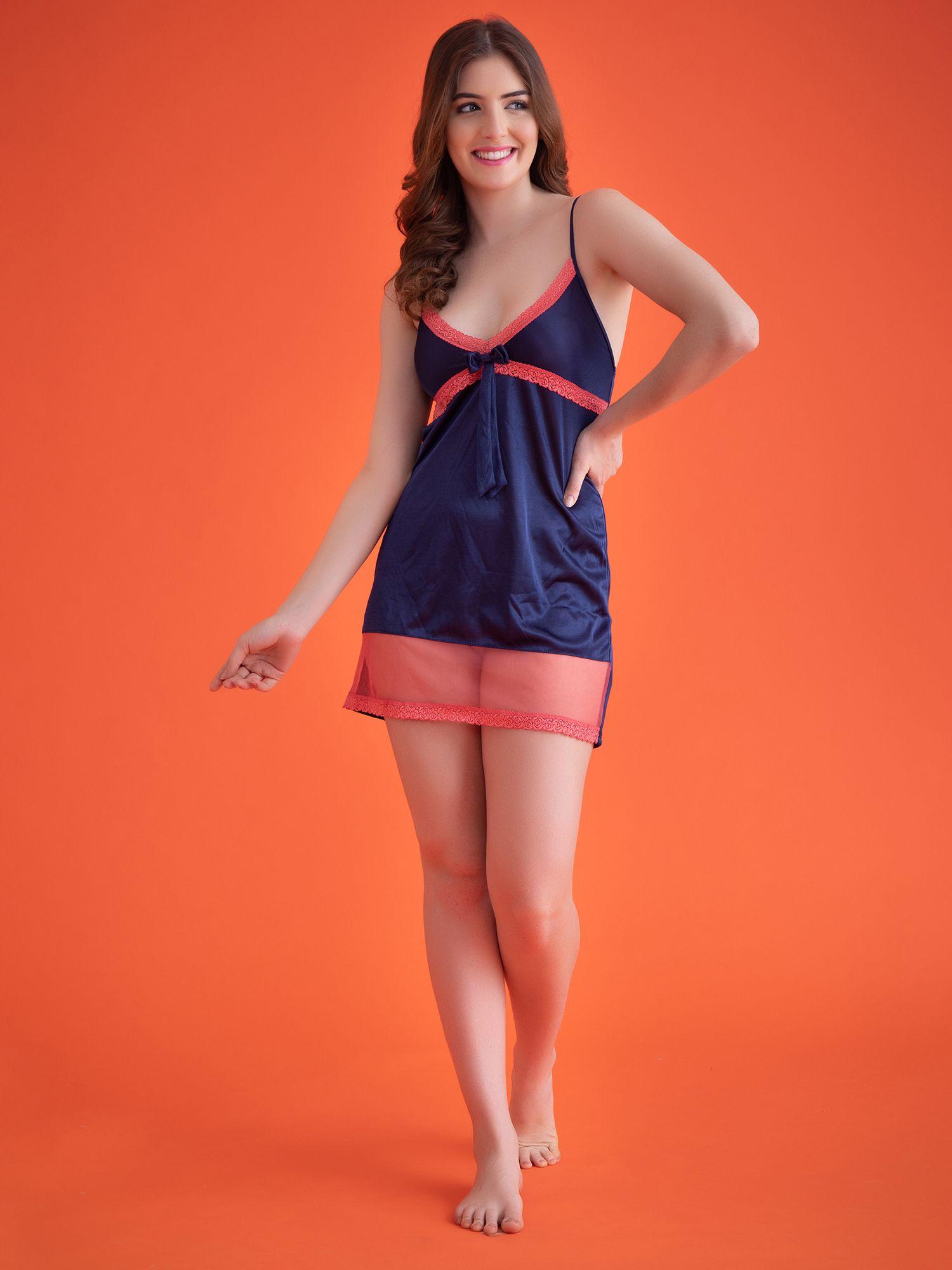 chic basic babydoll in navy blue