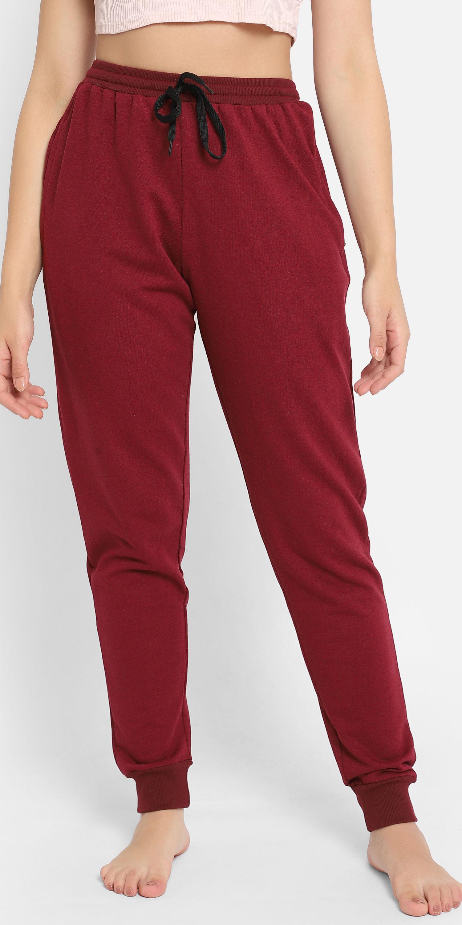 chic basic pyjama pants - maroon