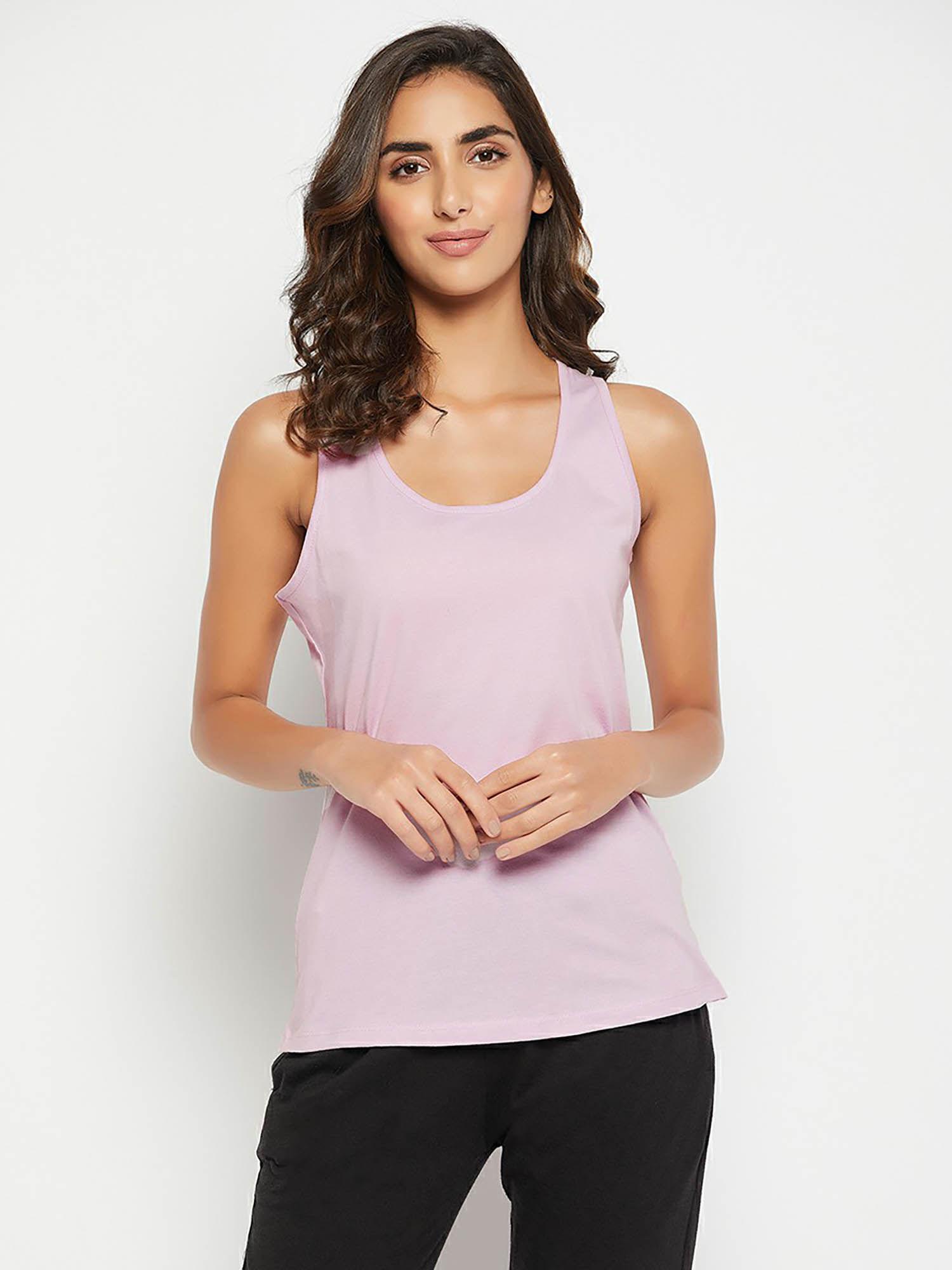 chic basic tank top - cotton - purple