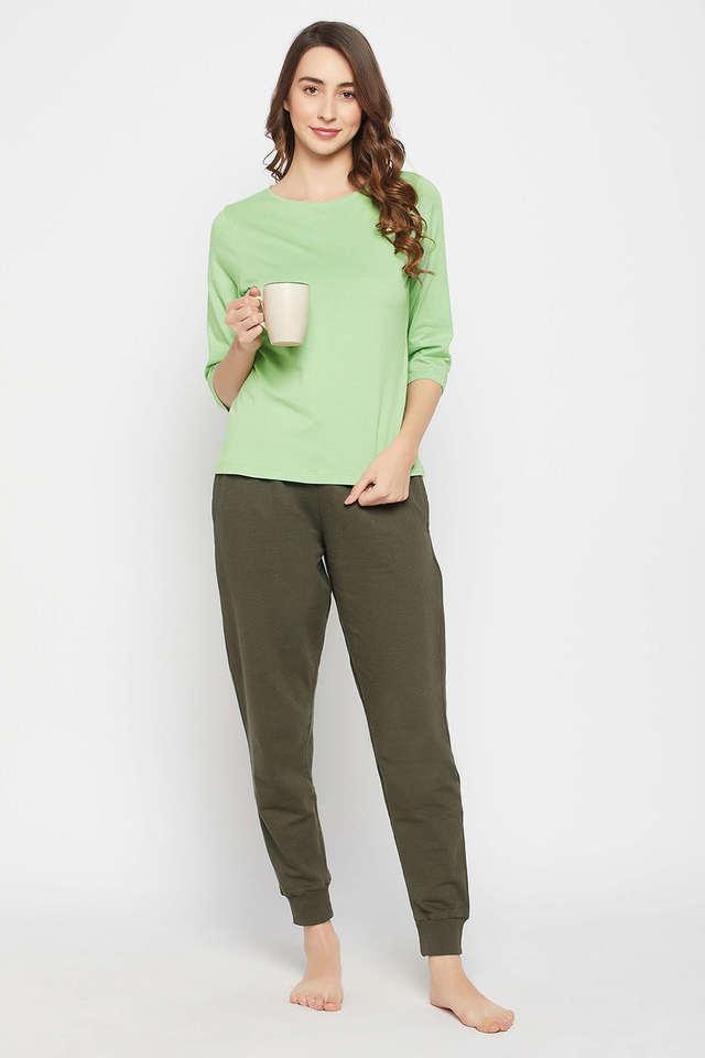 chic basic top in sage green - cotton