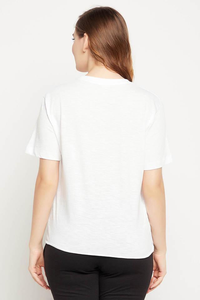 chic basic top in white - cotton