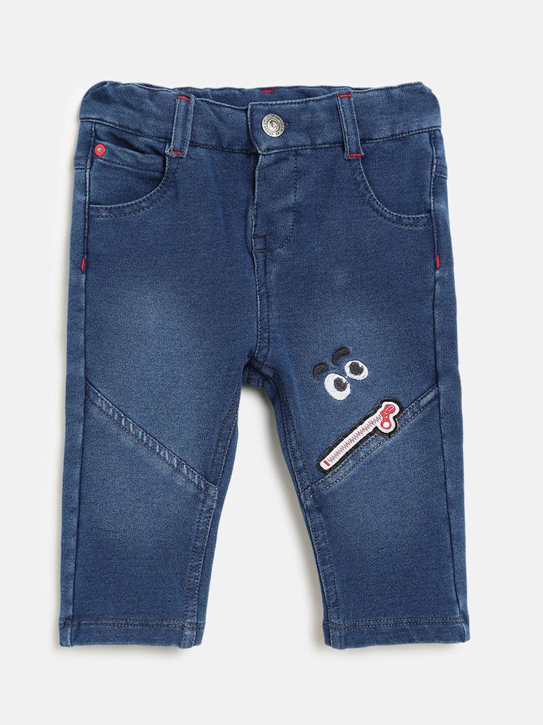 chicco boys blue solid regular fit jeans