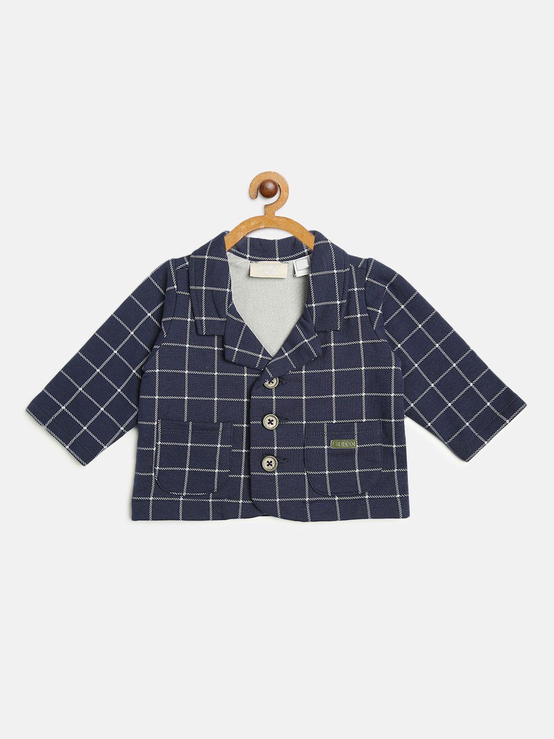 chicco boys blue white checked sustainable tailored jacket