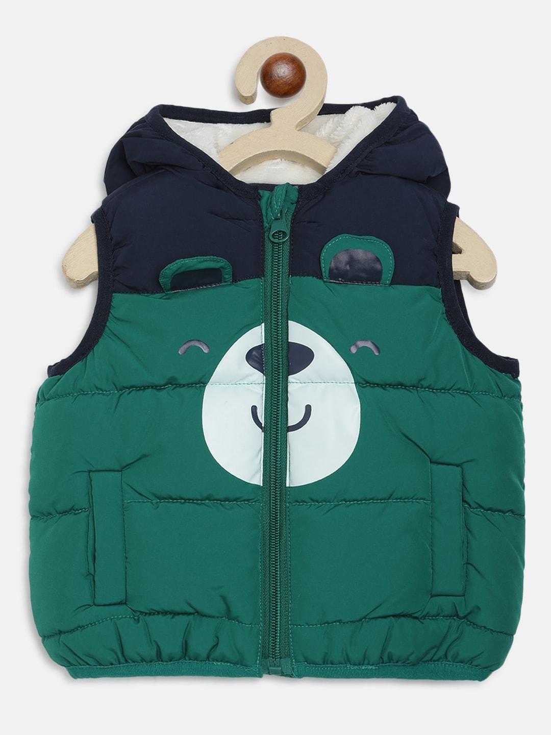 chicco boys green lightweight padded jacket with patchwork