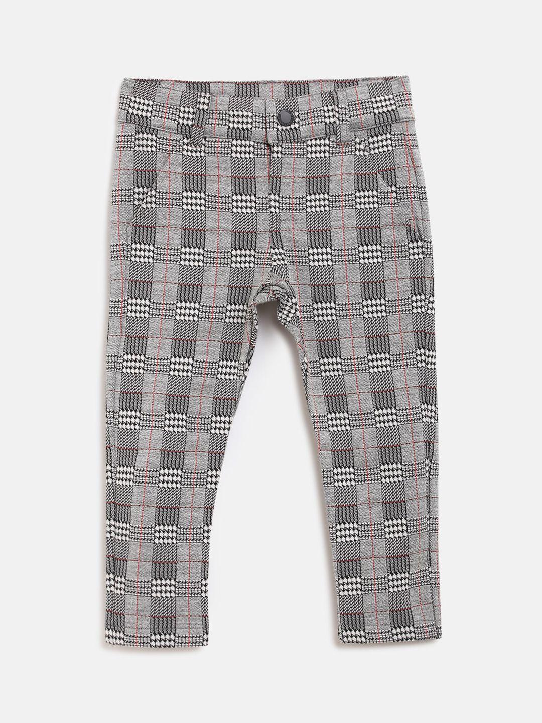 chicco boys grey checked trousers