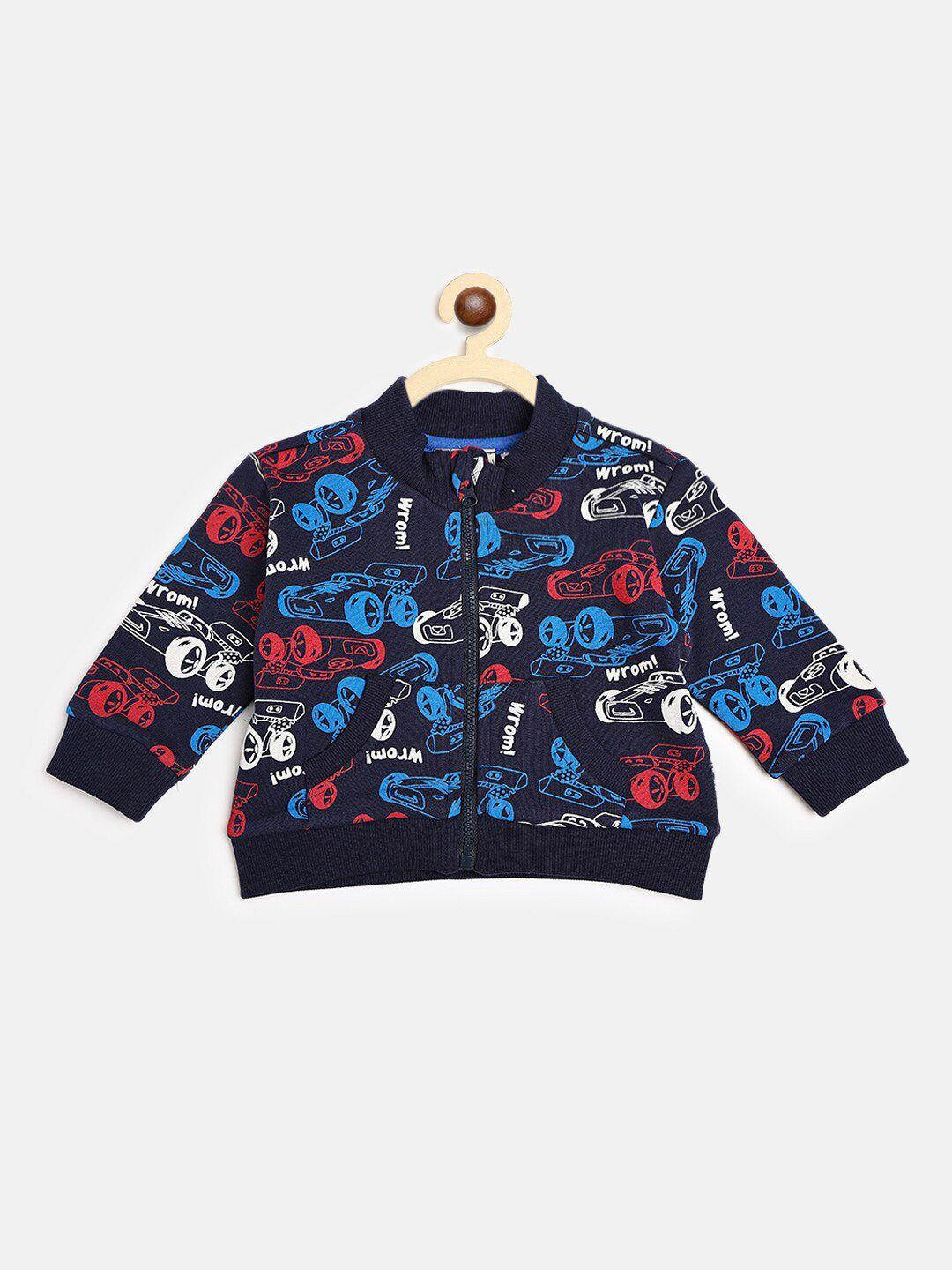 chicco boys navy blue printed sweatshirt