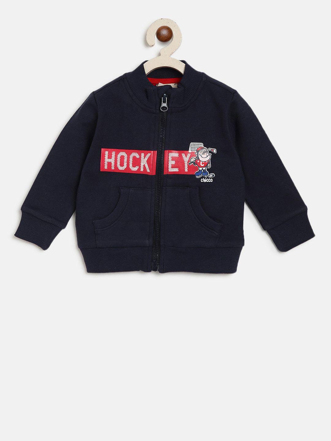 chicco boys navy blue solid cardigan sweater
