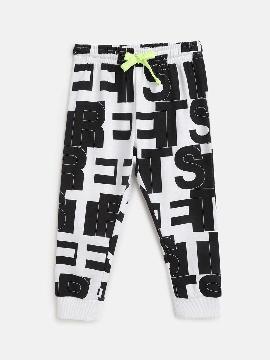 chicco boys printed relaxed cotton joggers