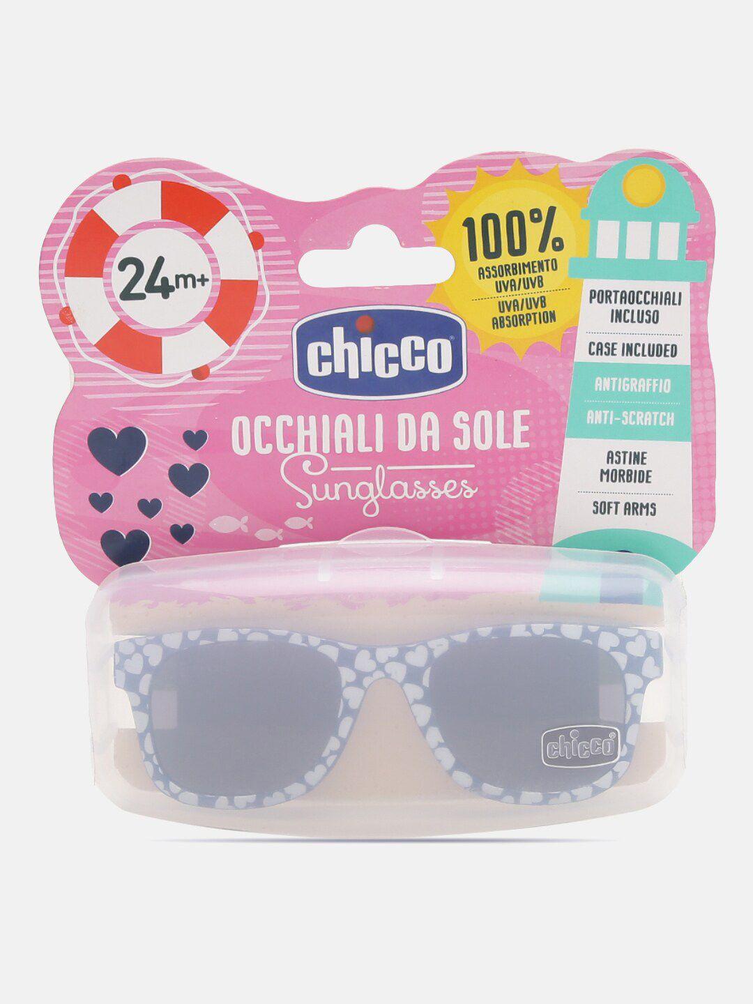 chicco girls grey lens & blue oval sunglasses with uv protected lens 00010781000000
