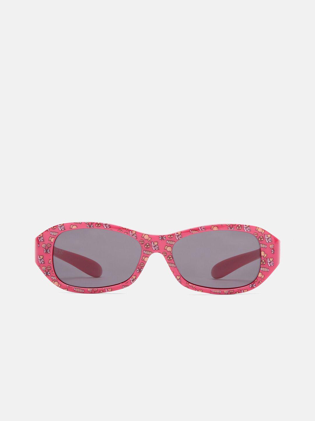 chicco girls grey lens & pink rectangle sunglasses with uv protected lens