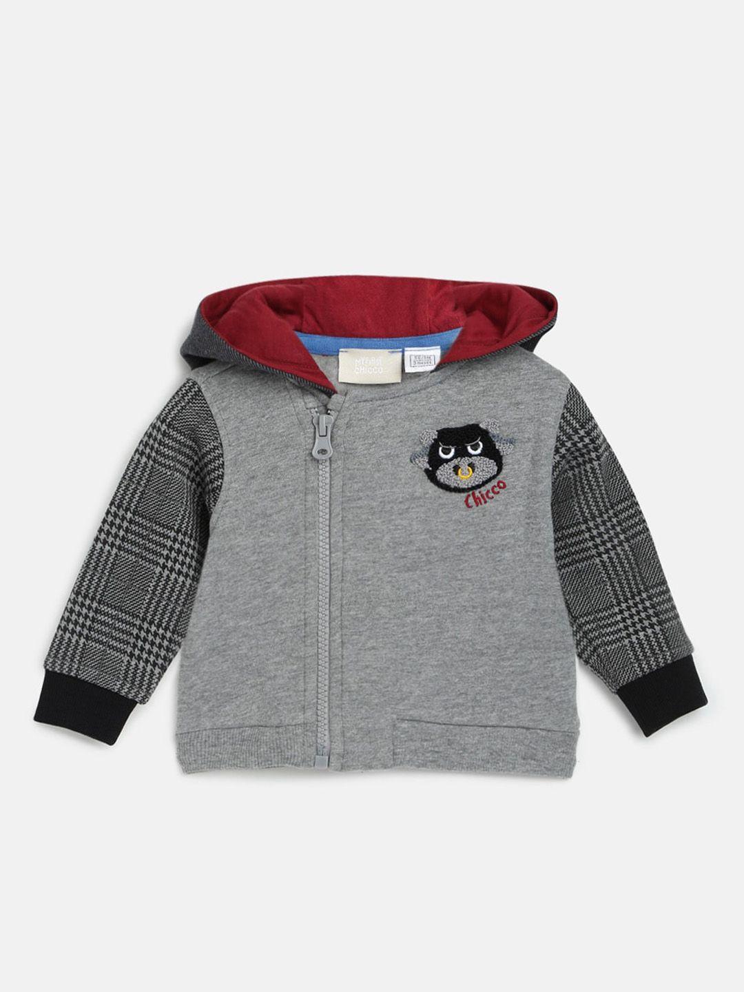 chicco infants boys hooded neck cotton bomber jacket