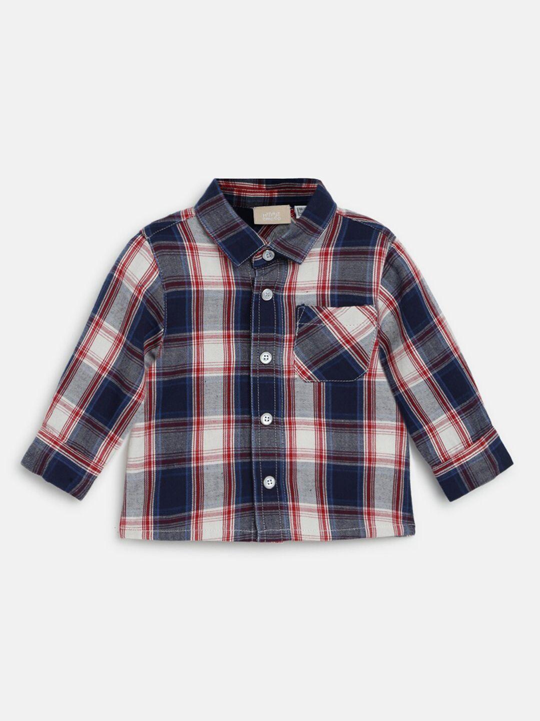chicco infants comfort checked cotton casual shirt