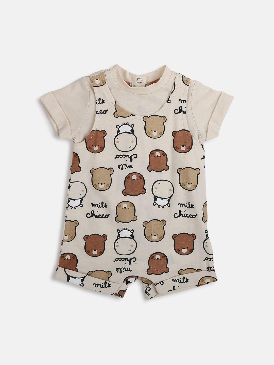 chicco infants printed pure cotton rompers