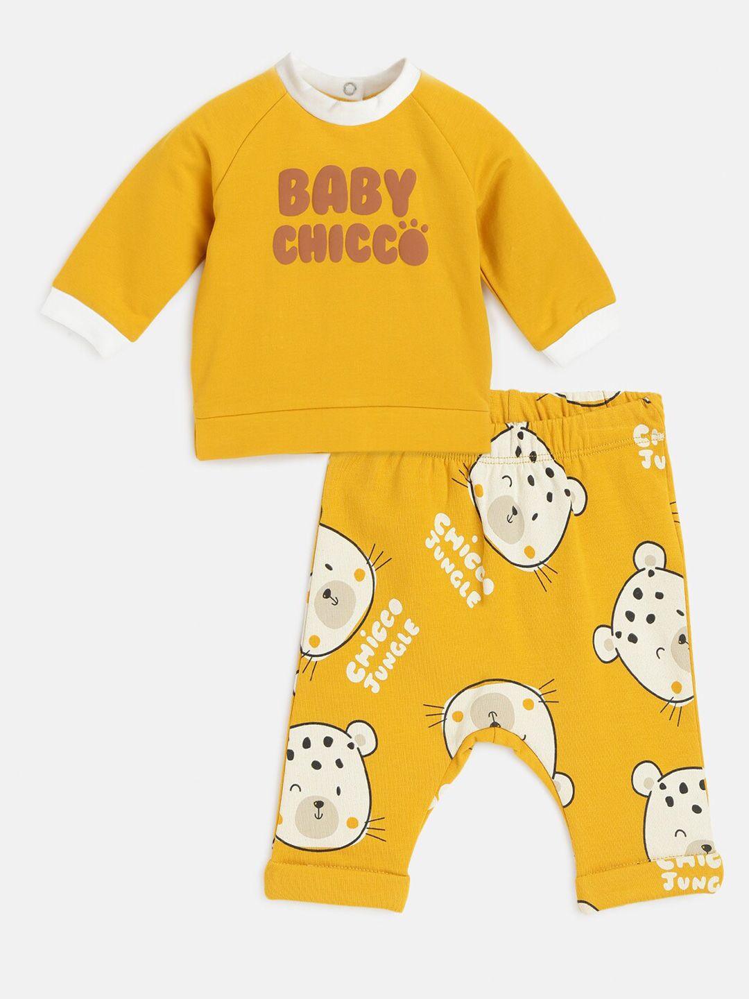 chicco infants printed t-shirt with trousers