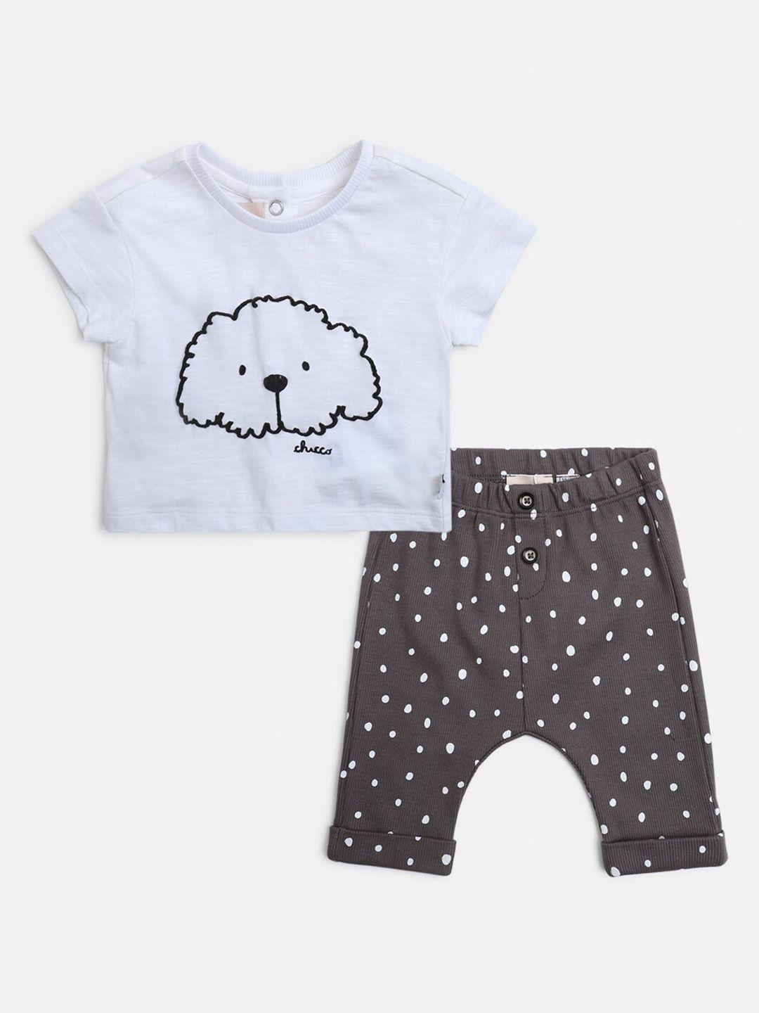 chicco kids printed t-shirt with trousers