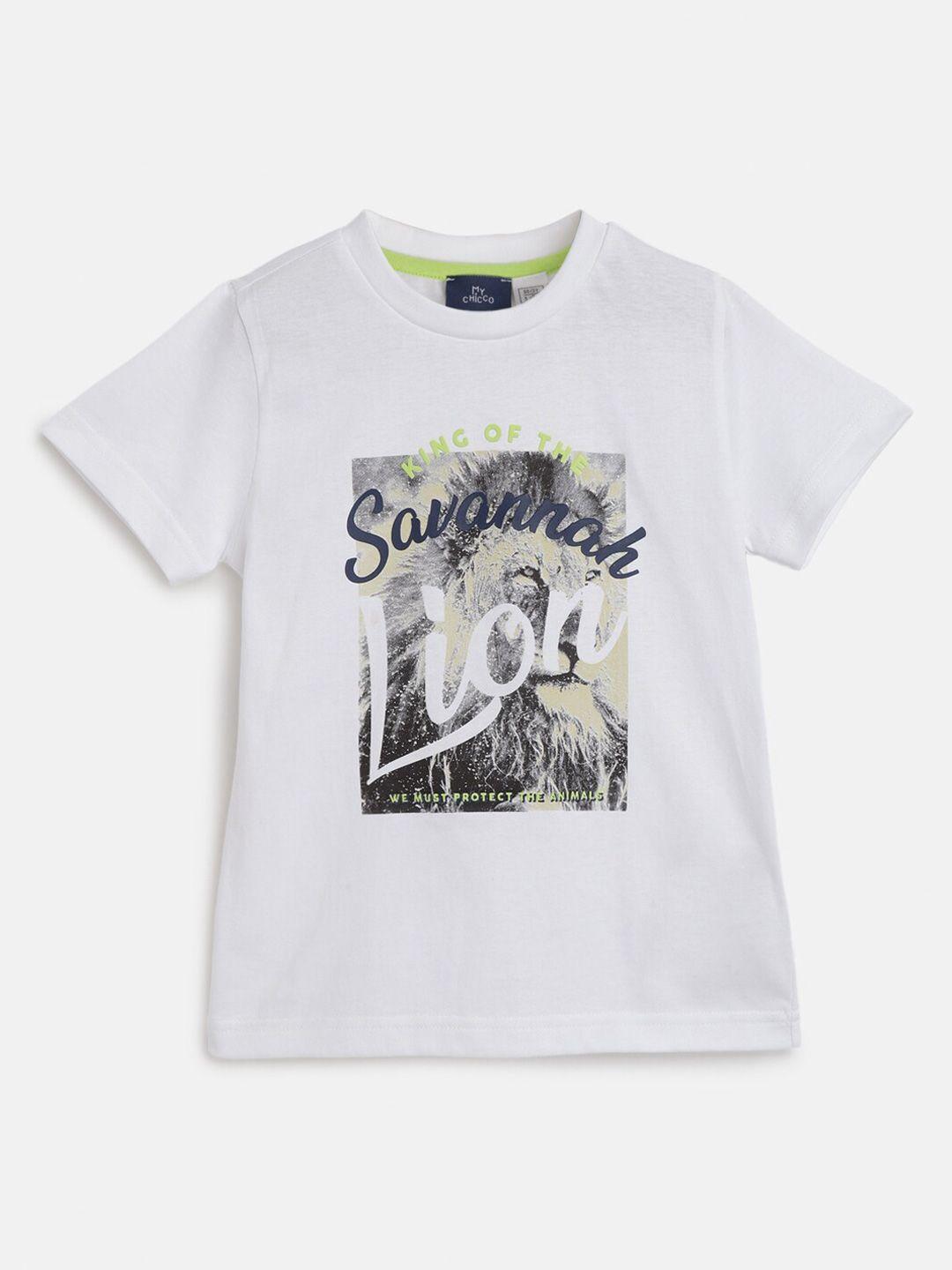 chicco boys graphic printed cotton t-shirt