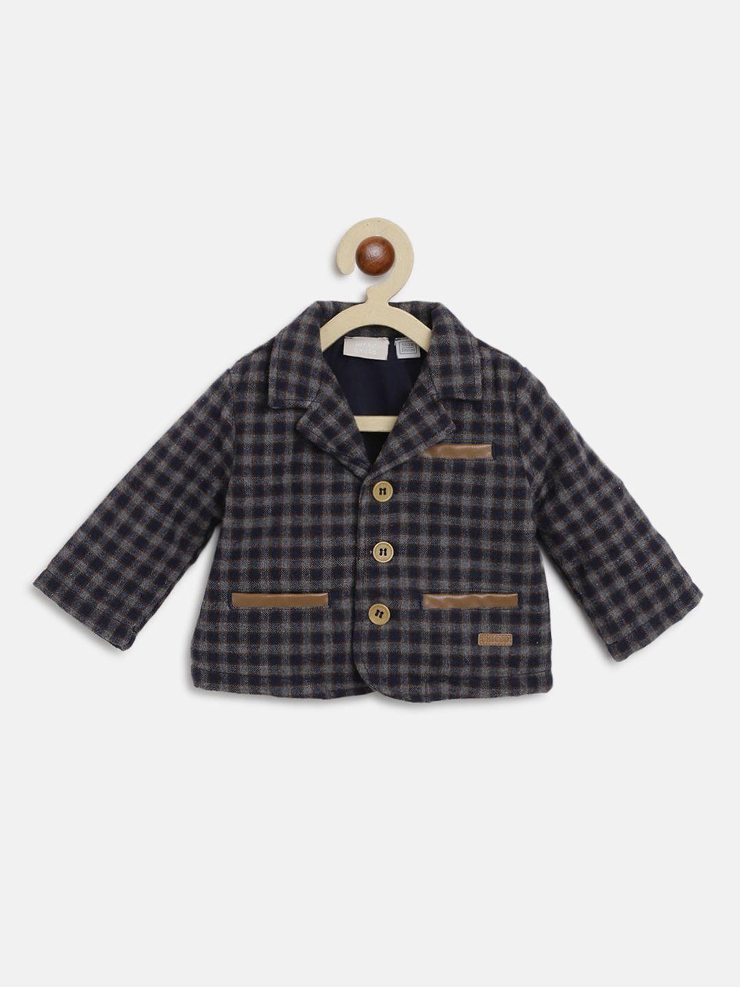 chicco boys grey checked outdoor tailored jacket