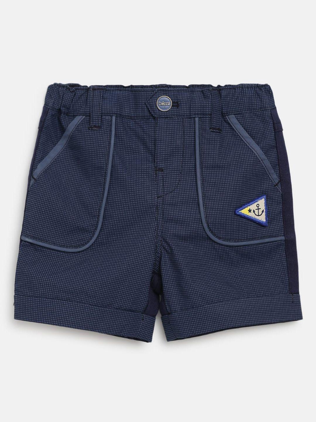 chicco boys navy blue pure cotton shorts