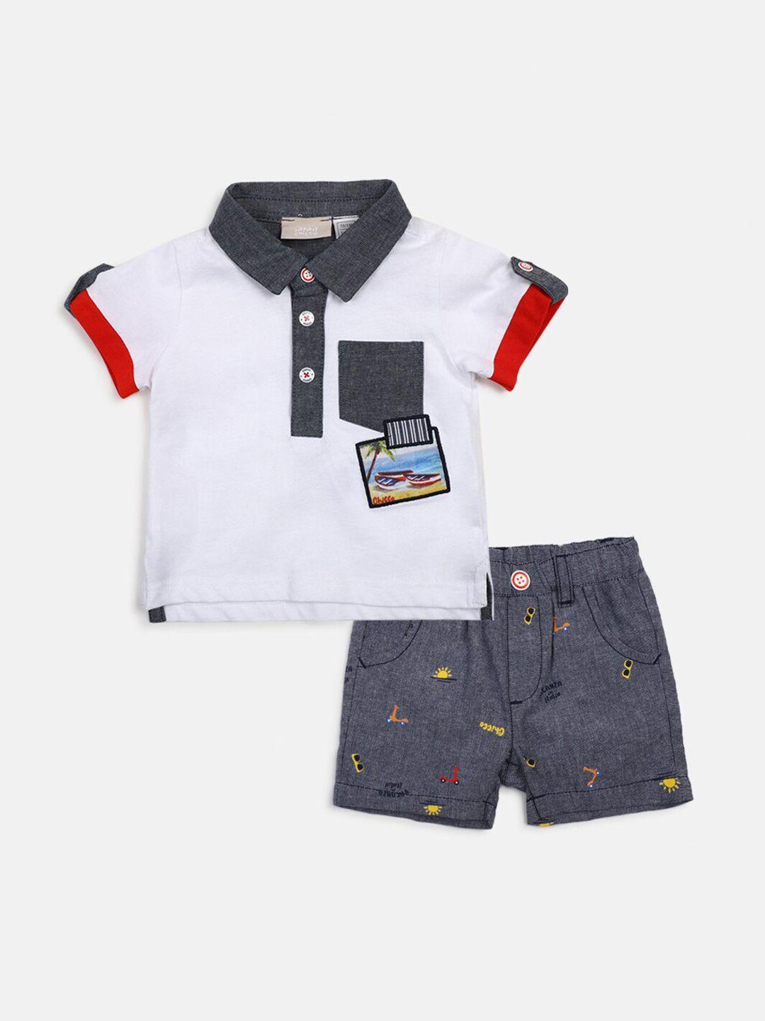 chicco boys printed t-shirt with shorts