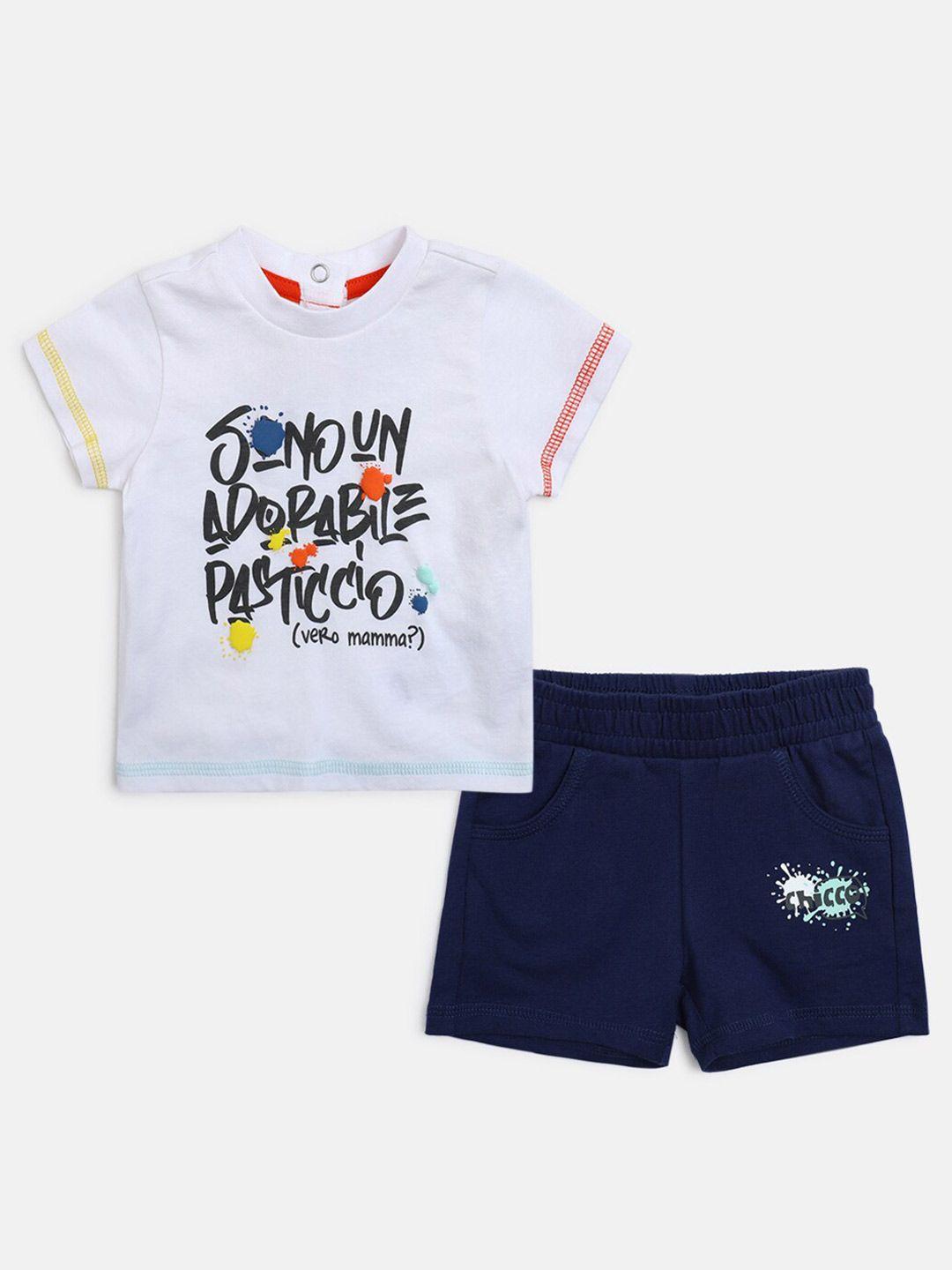 chicco boys pure cotton t-shirt with shorts