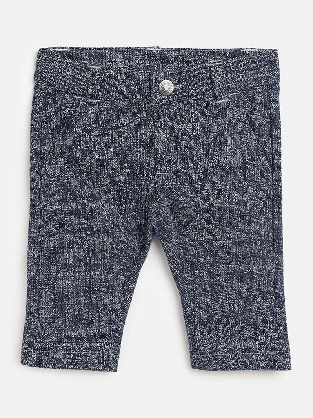 chicco boys relaxed printed mid rise cotton trousers