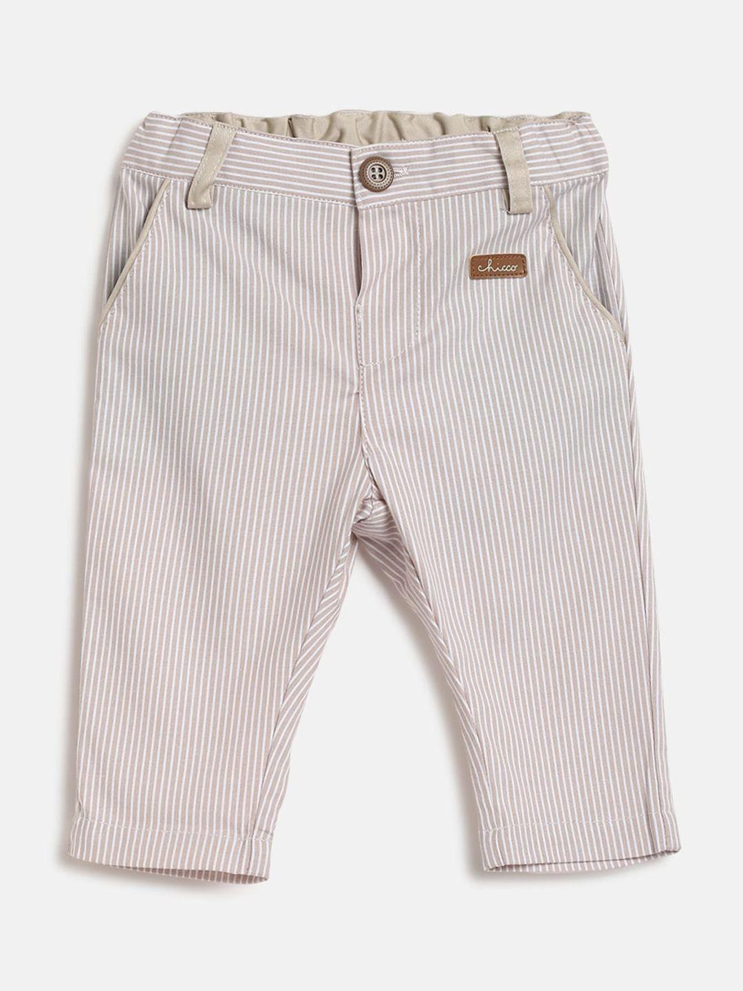chicco boys striped cotton relaxed trousers