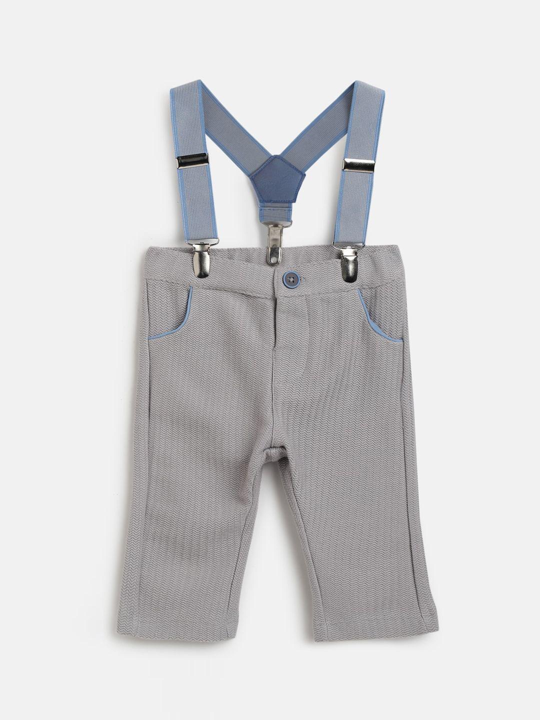 chicco boys striped relaxed trousers with suspenders
