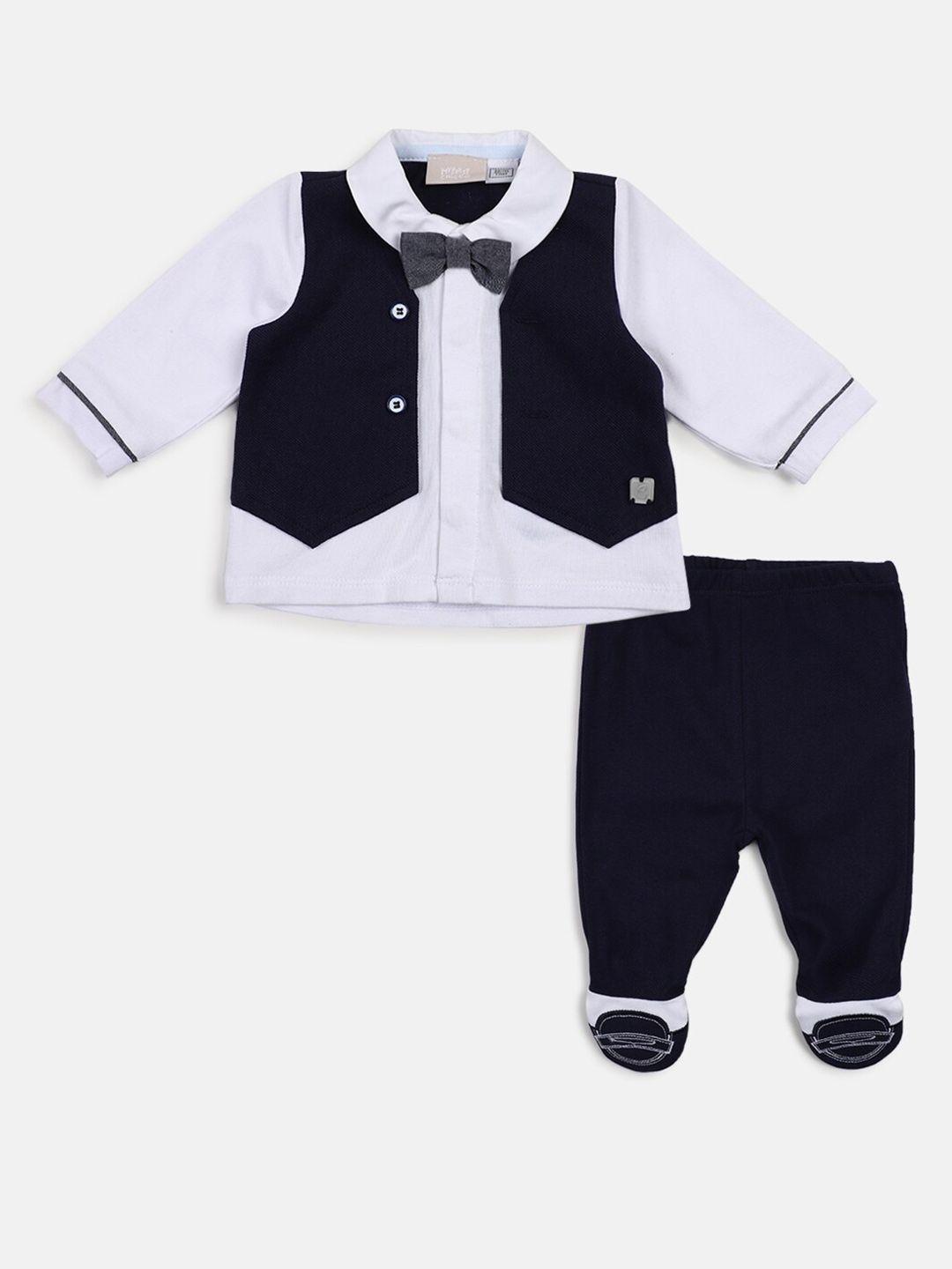 chicco infants boys pure cotton shirt with leggings