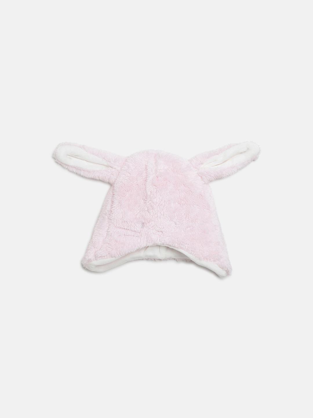 chicco infants pink solid faux fur teddy hat