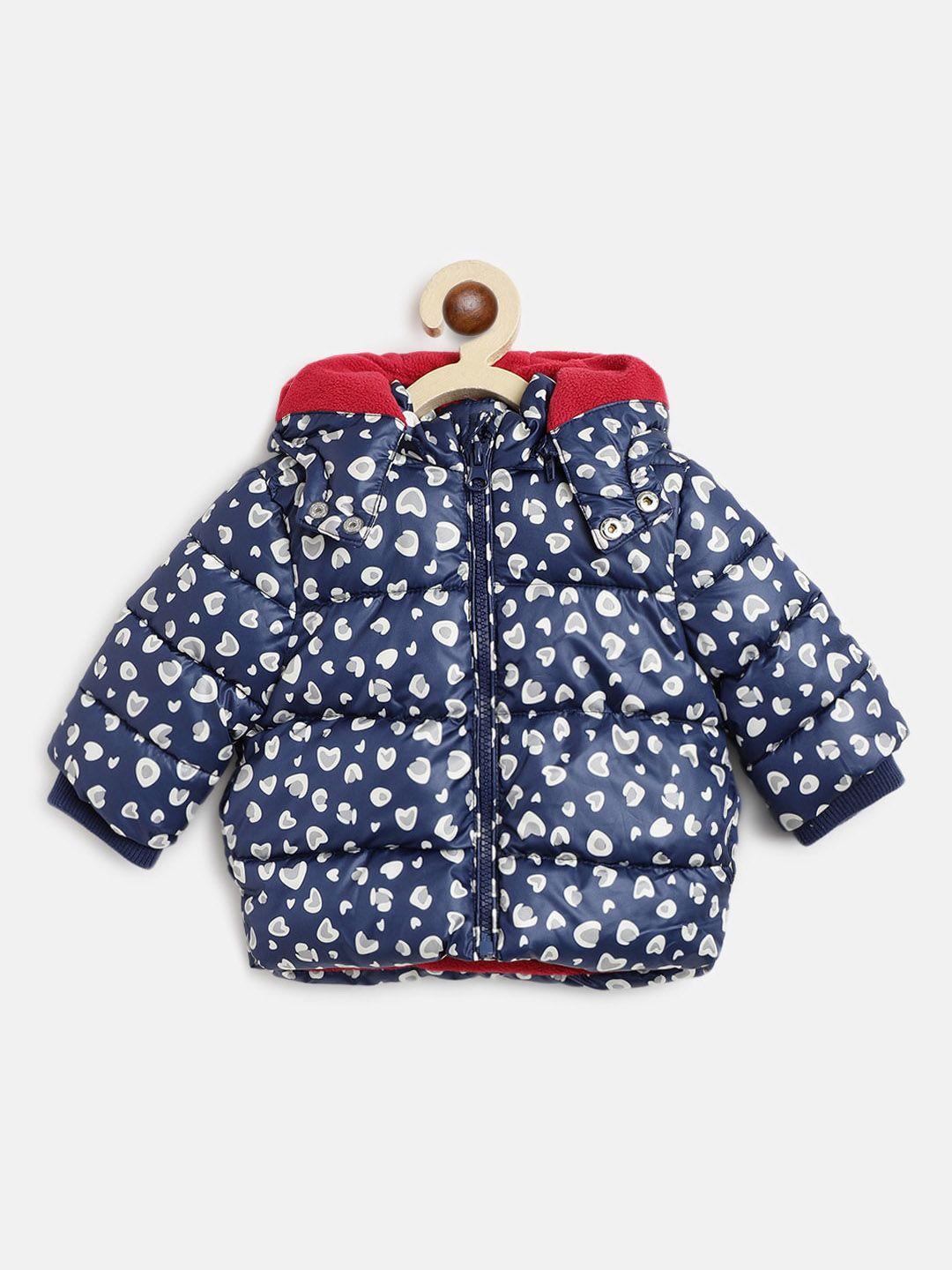 chicco unisex kids navy blue graphic printed insulator padded jacket