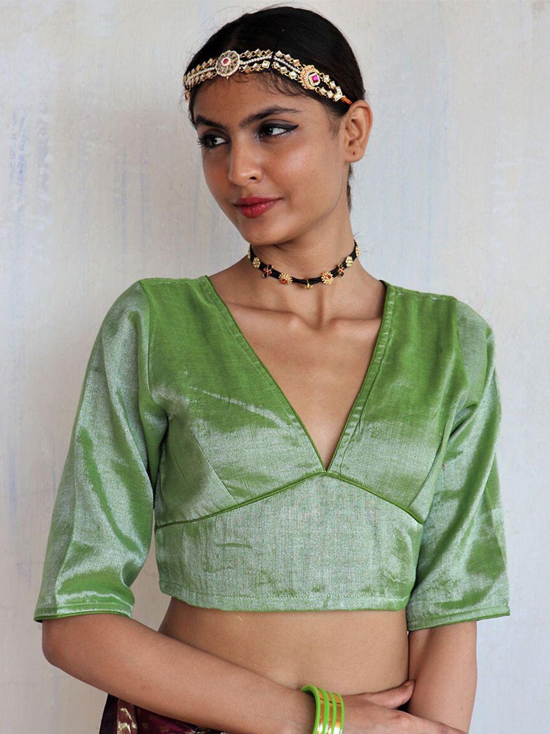 chidiyaa embellished cotton zari saree  blouse