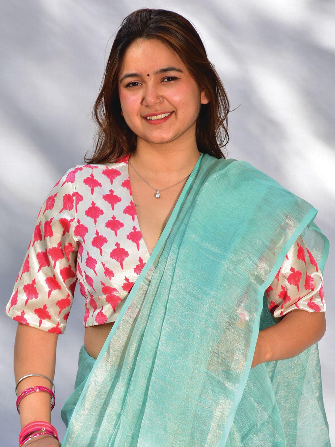 chidiyaa printed saree blouse