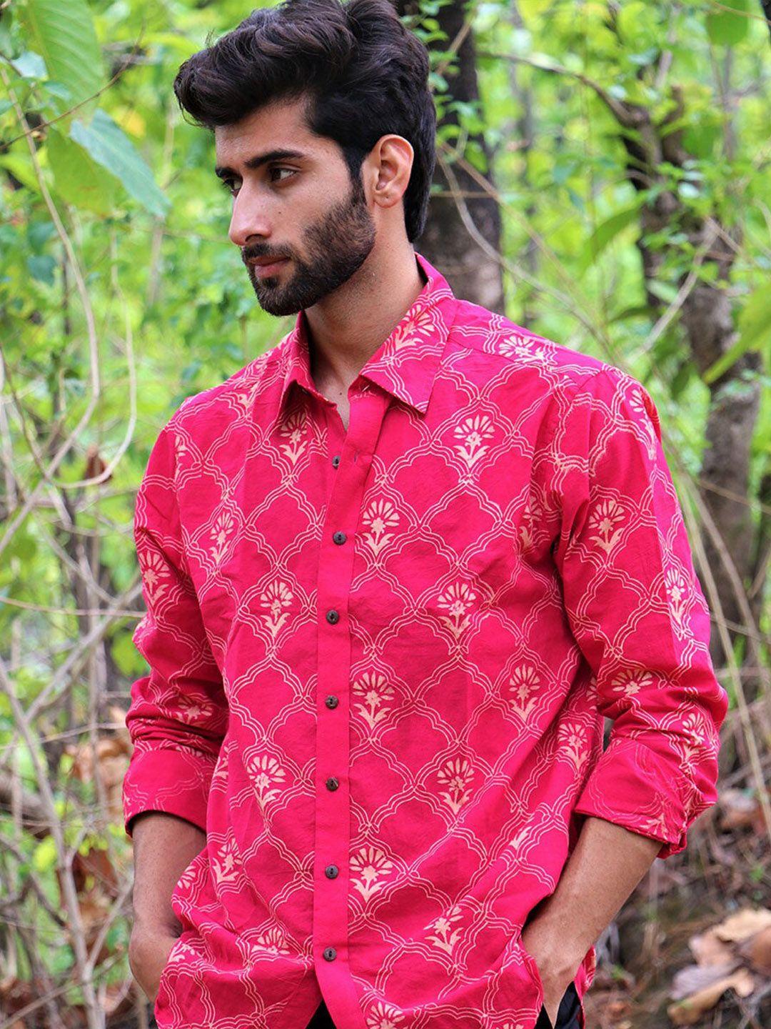 chidiyaa standard ethnic printed casual cotton shirt