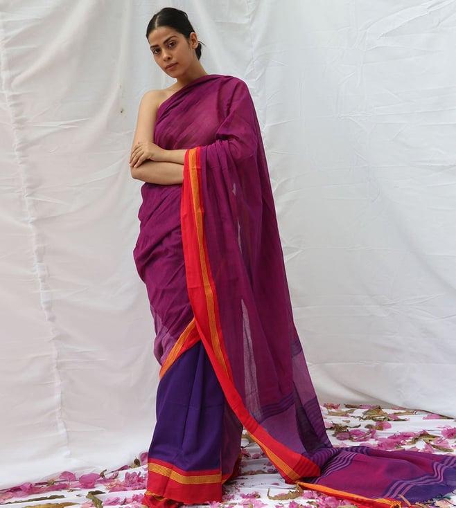 chidiyaa swan handwoven cotton saree - lidd