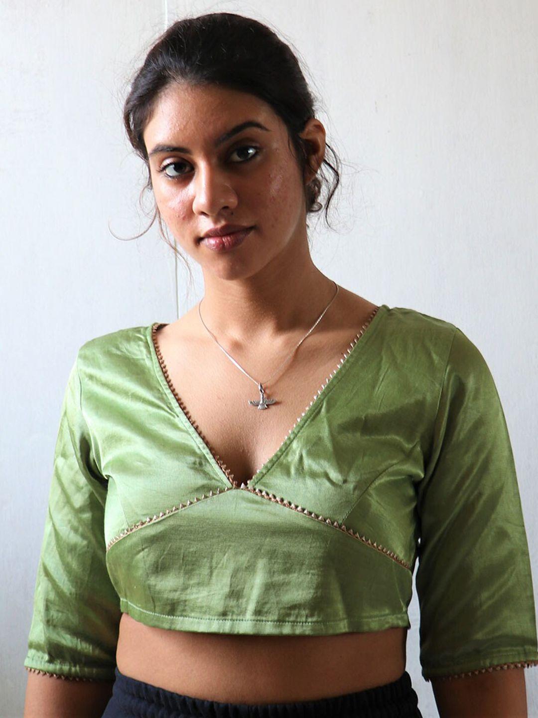 chidiyaa v-neck saree blouse