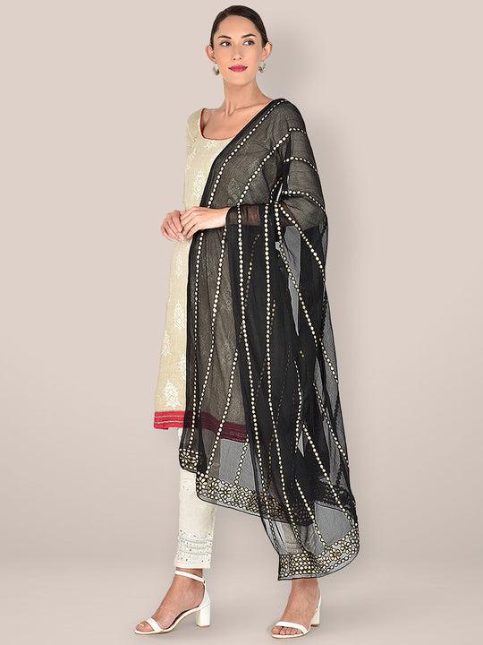 chiffon dupatta with gotta patti work.