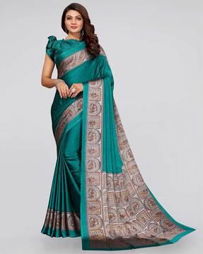 chiffon saree with contrast border