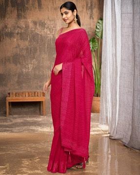 chiffon saree with embellished border